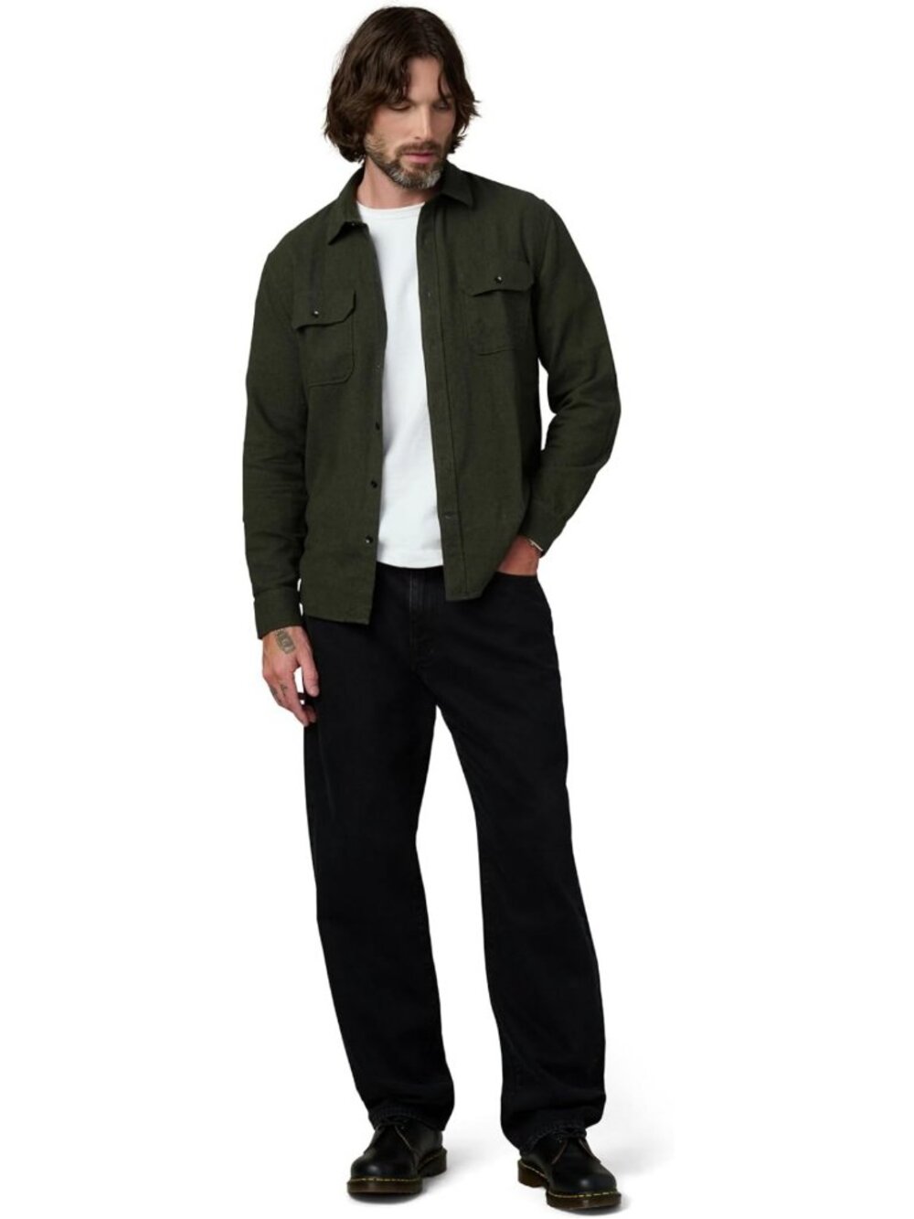 Stylish Men's Long Sleeve Button-Down Shirt - Casual & Versatile Wardrobe